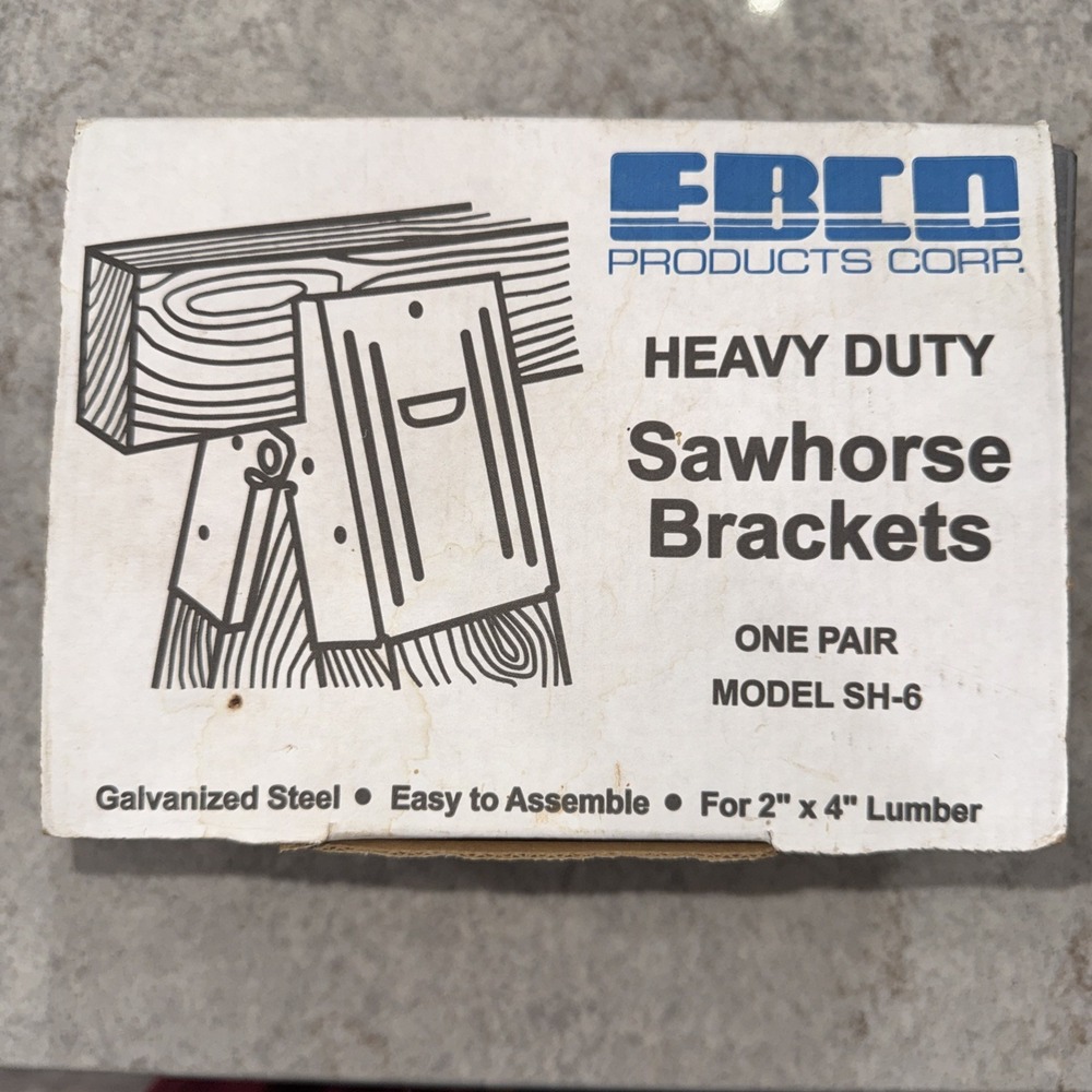 Project Source Heavy-Duty Metal Sawhorse Bracket Steel 1 Pack of 2 MODEL SH-6